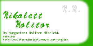 nikolett molitor business card